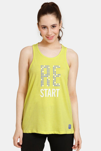 Buy Rosaline Easy Movement Relaxed Tank Top - Yellow Plum